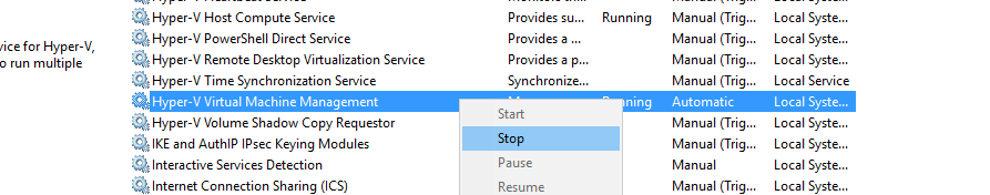Hyper V Stuck Connecting To Virtual Machine Management Service Focused It